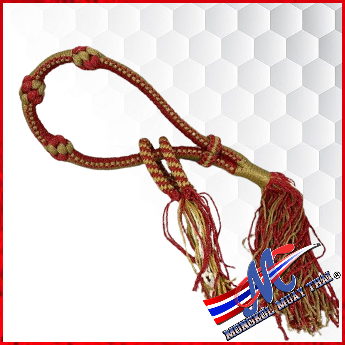 thumbnail interactive-video image 1 of DUO GEAR Muay Thai Mongkol Headpiece – One Size, Multi-Colored For Kickboxing 1 of 3