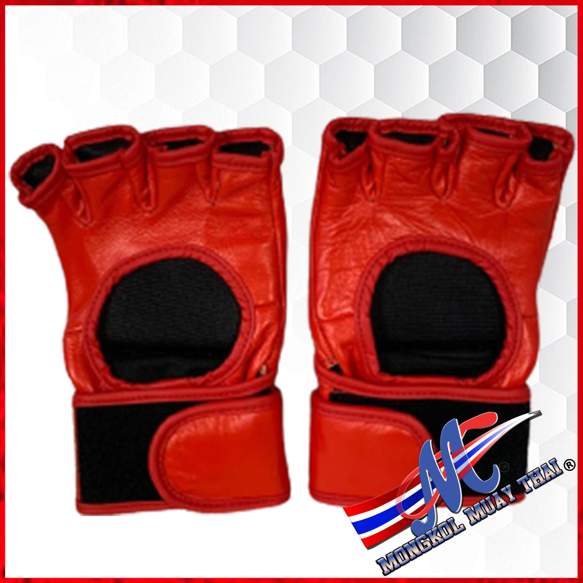 Mongkol BIG M MMA Gloves Red New Mongkol Muay Thai Fight Gear mongkol-big-m-mma-gloves-red-new-mongkol-muay-thai-fight-gear