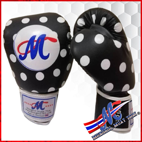 black Essboxing gloves velcro  ential Collection Polka Dot 10 oz. Boxing Gloves