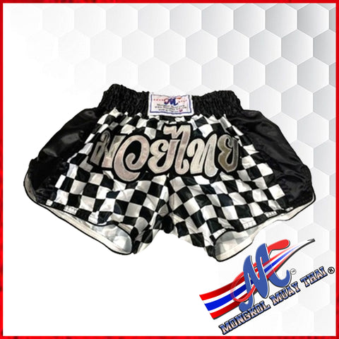 The Mongkol Thai Shorts Chess by Mongkol Muay Thai are expertly crafted in Thailand,