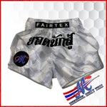 Fairtex -Mongkol thai shorts White Yod Nak Sue
