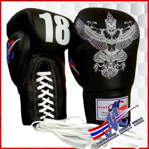 Boxing gloves New #18 Black  lace up Emblems collection
