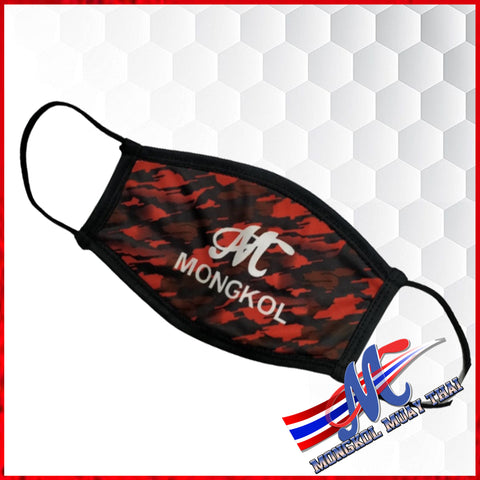 mask logo m ,camo red one size