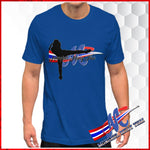 fighter T-shirt, blue xs, s, m, l, xl 