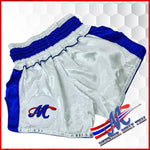 Muay Thai shorts Mongkol Chok Dee white Blue