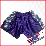 Mongkol-Lumpinee shorts Dark Purple / blue camo