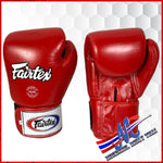 Fairtex BGV9 Red White Muay Thai Boxing Glove