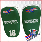 Thai Kick Pads Mongkol, green thai pads