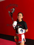 Muay Thai shorts Chok-Dee Red-White Mesh Net