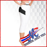 legging white, mongkol yoga Capri Legging - right view