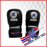 Mongkol MMA Shooter Gloves for bag work black and red front view