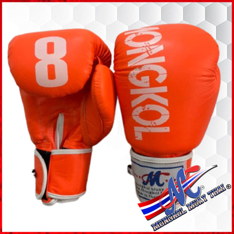 Boxing gloves 10oz Orange #8 gloves real leather
