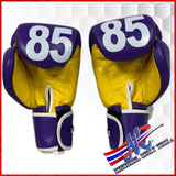 New #85 Purple yellow two tone 12 Oz real leather