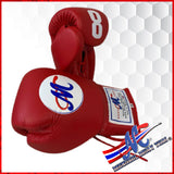 #8 pro fight gloves Red, real leather 