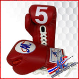red #5 pro fight sanctions gloves 8oz