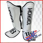 The new and improved Mongkol #18 shin guards, handcrafted in Thailand