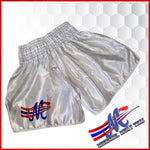 Thai Shorts  white color ,fight & Fit , two black tigers